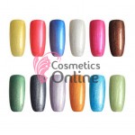Set 12 cutiute cu pigmenti perlati color pentru unghii Cod DC015